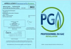 Certifié « Professionnel du gaz » pour 2022 !